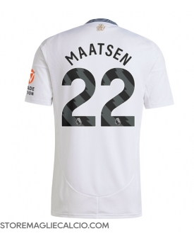 Aston Villa Ian Maatsen #22 Maglia Gara Trasferta Repliche 2024-25 Maniche Corte